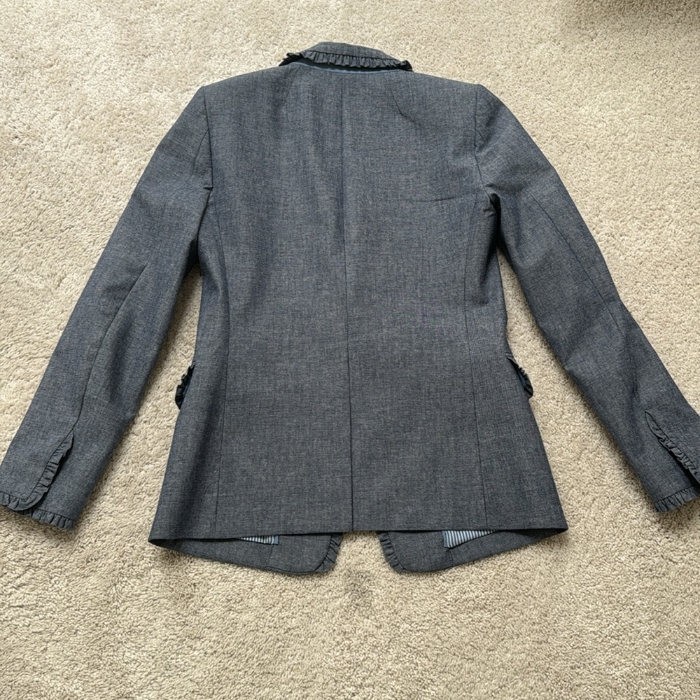 J.Crew Regent Chambray Ruffle Blazer - Picture 5 of 7